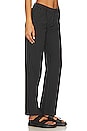 view 2 of 5 Angie Low Rise Pant in Black Stripe