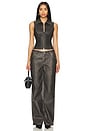 view 4 of 4 Rachel Faux Leather Pant in Distressed Black