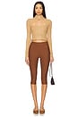 view 5 of 6 Chaya Capri in Chocolate Brown