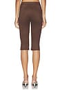 view 4 of 6 Ayla Faux Suede Capri in Brown