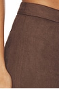 view 6 of 6 Ayla Faux Suede Capri in Brown