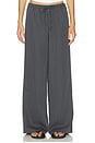 view 2 of 6 Merritt Drawstring Pant in Grey & White Stripe