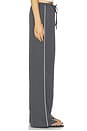 view 3 of 6 Merritt Drawstring Pant in Grey & White Stripe