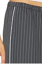 view 6 of 6 Merritt Drawstring Pant in Grey & White Stripe