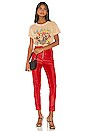 view 4 of 4 Shonda Faux Leather Pants in Red