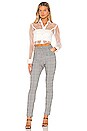 view 4 of 4 PANTALON TAILLE HAUTE MAXYN in Grey Plaid