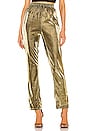 view 1 of 5 PANTALON BRILLANT MARLOW in Gold
