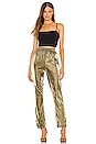 view 4 of 5 PANTALON BRILLANT MARLOW in Gold