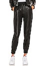 view 1 of 5 Rinah Faux Leather Jogger Pant in Black