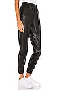 view 3 of 5 Rinah Faux Leather Jogger Pant in Black