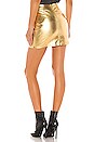 view 3 of 4 Maye Mini Skirt in Gold