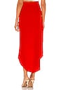 view 3 of 4 Arielle Slit Maxi Skirt in Red