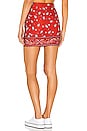 view 3 of 4 Darby Mini Skirt in Red Bandana