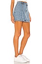 view 2 of 4 Abby Slit Mini Skirt in Mid Blue Wash