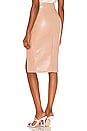 view 3 of 4 Jezabel Faux Leather Midi Skirt in Nude