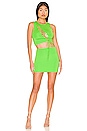 view 4 of 4 Malina Mini Skirt in Green