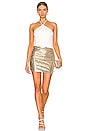 view 4 of 5 Harper Mini Skirt in Gold