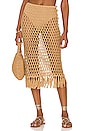 view 1 of 5 Misty Crochet Midi Skirt in Sand