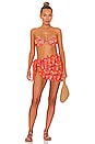 view 4 of 4 Alina Swim Skirt in Orange Floral