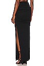 view 3 of 4 Dominique Ruched Maxi Skirt in Black