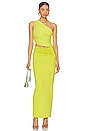 view 4 of 4 Aluna Maxi Skirt in Neon Yellow