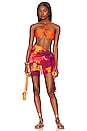 view 4 of 4 Amanda Sarong Skirt in Red Multi