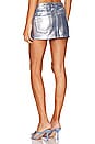 view 3 of 4 Gigi Mini Skirt in Metallic Silver