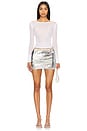 view 4 of 5 x Bridget Roselani Mini Skirt in Silver