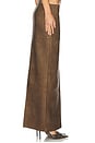 view 3 of 6 Mazu Faux Leather Maxi Skirt in Distressed Brown