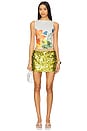 view 5 of 6 Ratana Micro Mini Skirt in Green