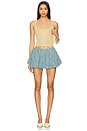 view 5 of 6 Tarra Micro Bubble Skirt in Blue Plaid