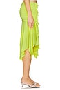 view 3 of 6 Lux Skirt in Chartreuse
