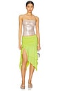 view 5 of 6 Lux Skirt in Chartreuse