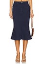 view 1 of 6 Darlah Denim Midi Skirt in Dark Denim