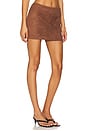 view 2 of 6 Patsie Faux Suede Mini Skirt in Brown