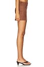 view 3 of 6 Patsie Faux Suede Mini Skirt in Brown
