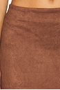 view 6 of 6 Patsie Faux Suede Mini Skirt in Brown