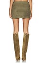 view 4 of 6 Patsie Faux Suede Mini Skirt in Olive Green