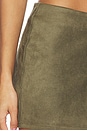 view 6 of 6 Patsie Faux Suede Mini Skirt in Olive Green