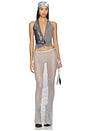 view 5 of 6 Letina Knit Maxi Skirt in Silver