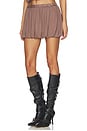 view 3 of 6 Dakoa Mini Skirt in Dark Taupe