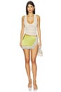 view 5 of 6 Briar Lace Mini Skirt in Chartreuse & Ivory