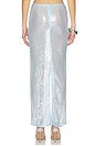 view 4 of 6 Melie Sequin Maxi Skirt in Blue