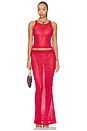 view 5 of 6 Miranda Maxi Skirt in Fire Red