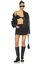 view 5 of 6 Autumn Faux Suede Mini Skirt in Black