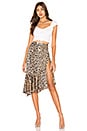 view 4 of 4 Gabriela Ruffle Midi Skirt in Leopard