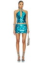 view 5 of 6 Celia Mini Skirt in Turquoise