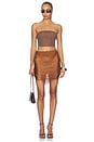view 5 of 6 Katalia Mini Skirt in Brown