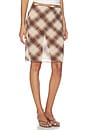 view 2 of 6 Rylan Skirt in Brown Plaid