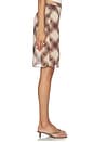 view 3 of 6 Rylan Skirt in Brown Plaid